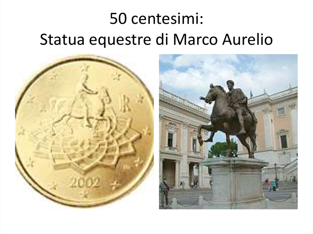 50 centesimi: Statua equestre di Marco Aurelio