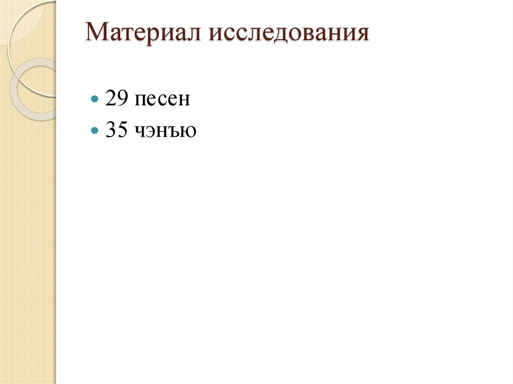 Материал исследования