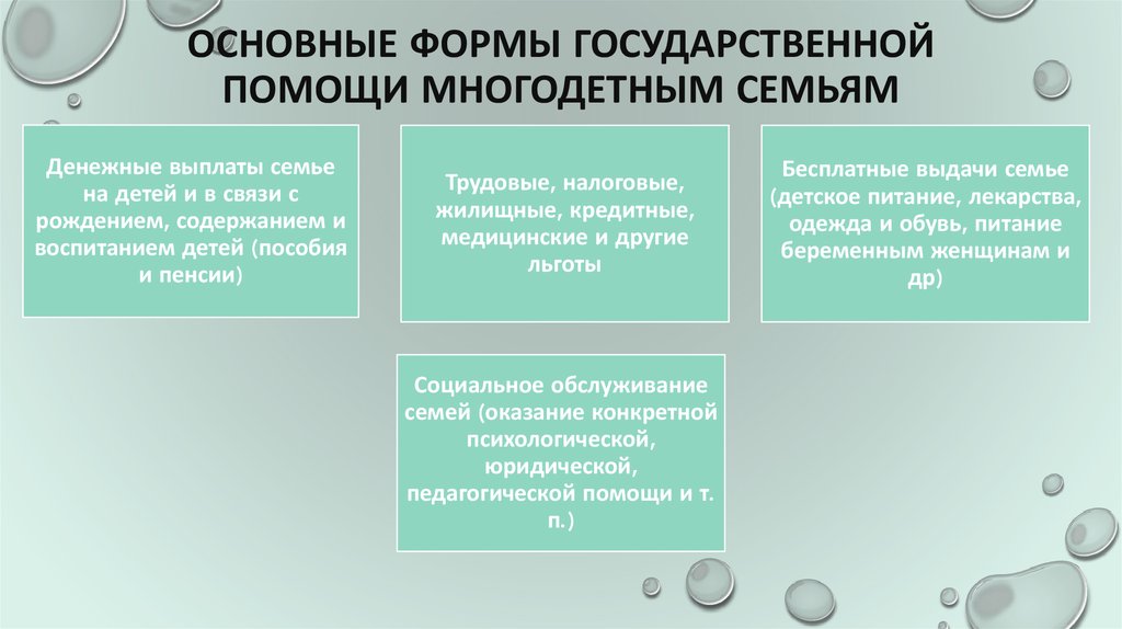 Закон о государственной поддержке многодетных семей