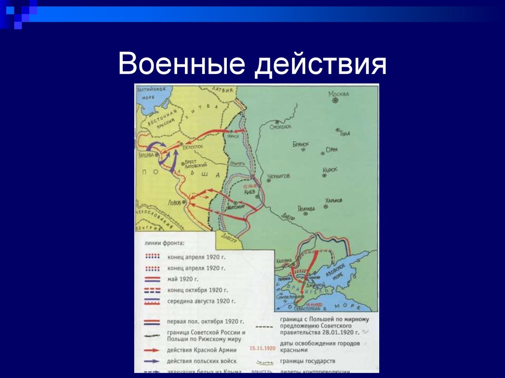 Основной ход действий гражданской войны. Линия фронта к октябрю 1920. Линия фронта к октябрю 1920 года. Линия фронта к октябрю 1920 года на карте.