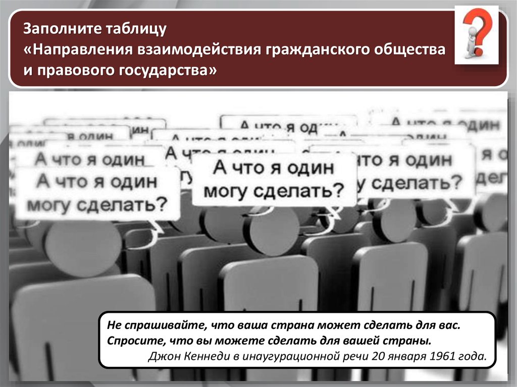 План по теме гражданское общество и правовое государство