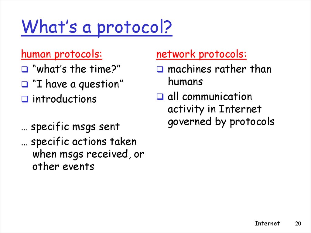What’s a protocol?