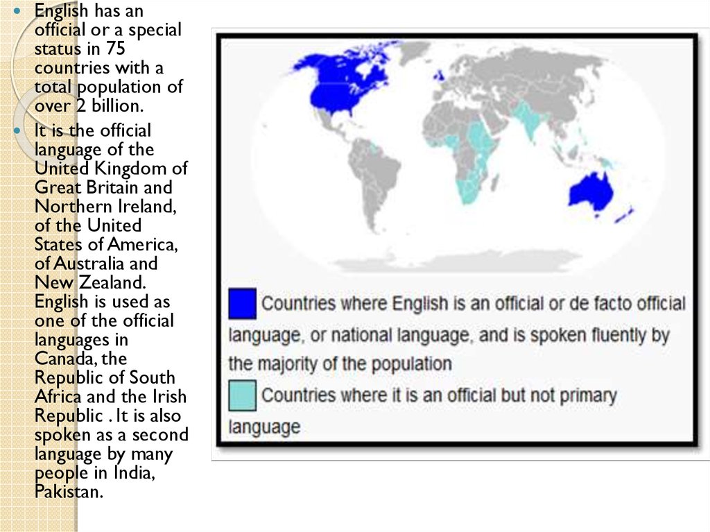 English is a global language - online presentation