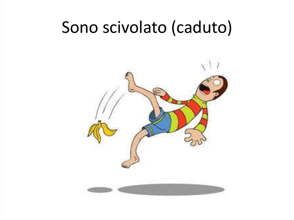 Sono scivolato (caduto)