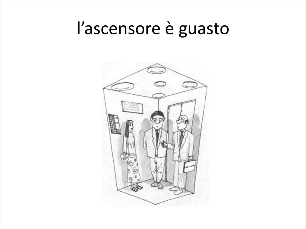 l’ascensore è guasto