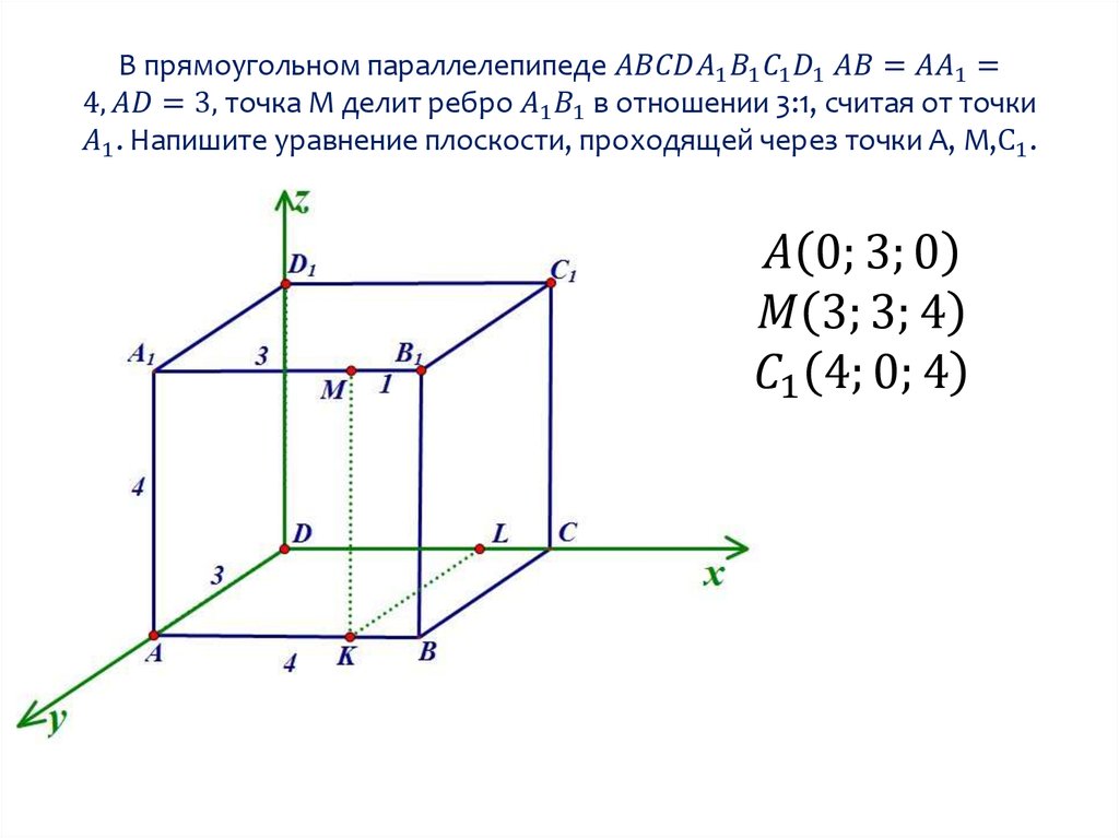 В прямоугольном параллелепипеде abcda1b1c1d1 ad 4