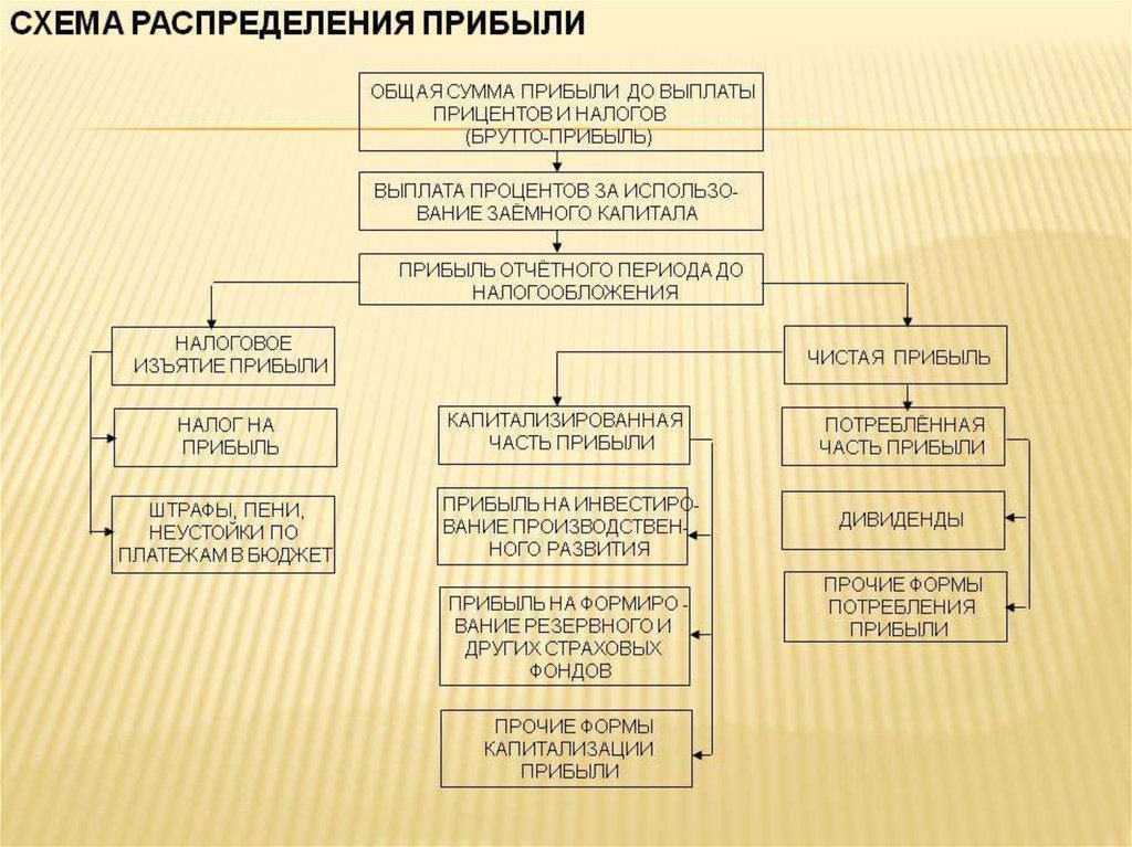 Схема распределения чистой прибыли