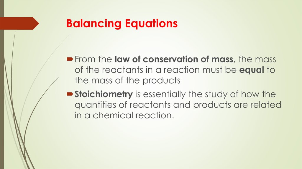 Balancing Equations