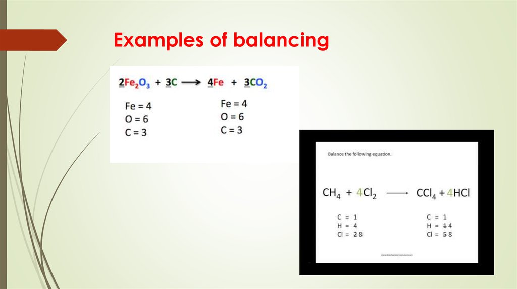 Examples of balancing