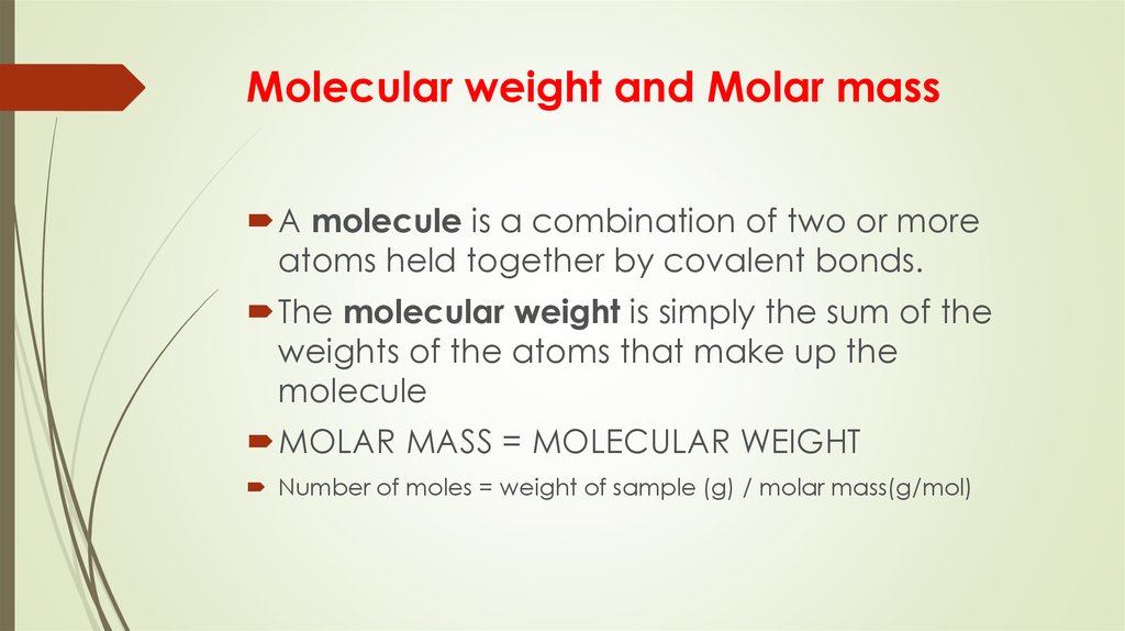 Molecular weight and Molar mass