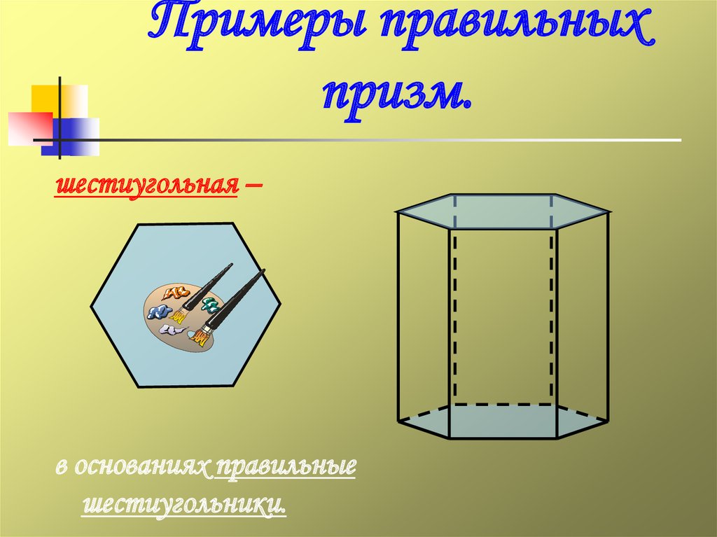 Площадь многогранника правильной шестиугольной призмы