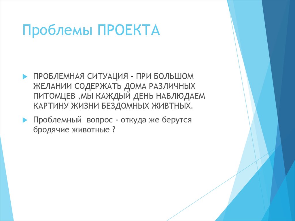 Как составить проблемную ситуацию проекта