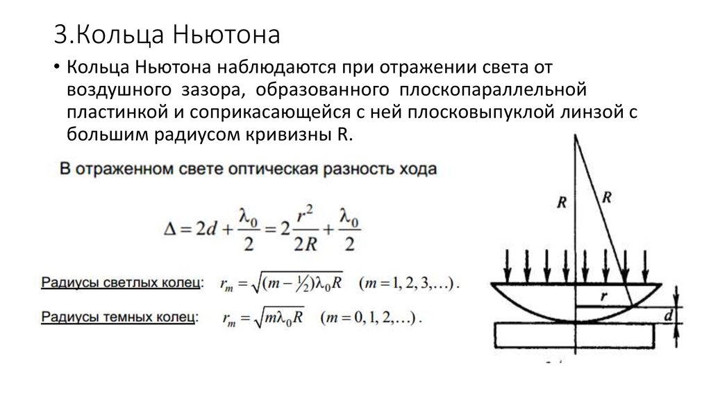 Кольца ньютона схема