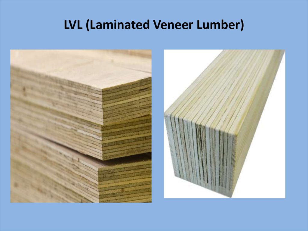 LVL (Laminated Veneer Lumber) .