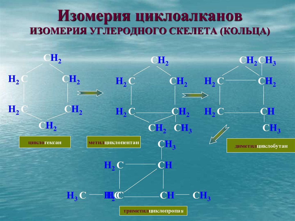 Алканы циклоалканы арены