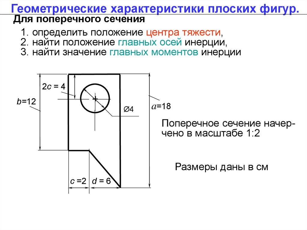 Геометрические характеристики сечений