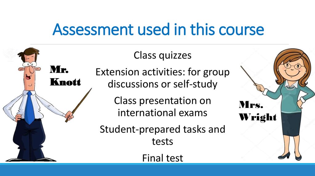 Assessment used in this course