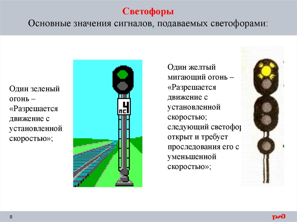Что означают светофоры на железной дороге
