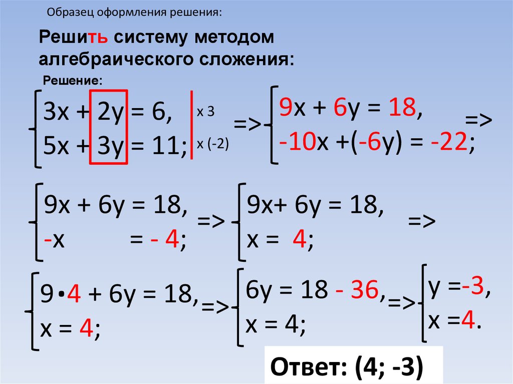 Решение систем линейных уравнений презентация