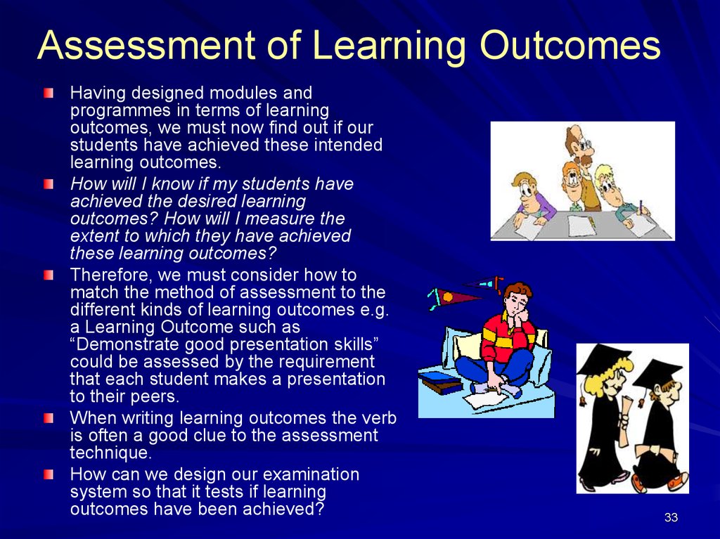 Assessment of Learning Outcomes