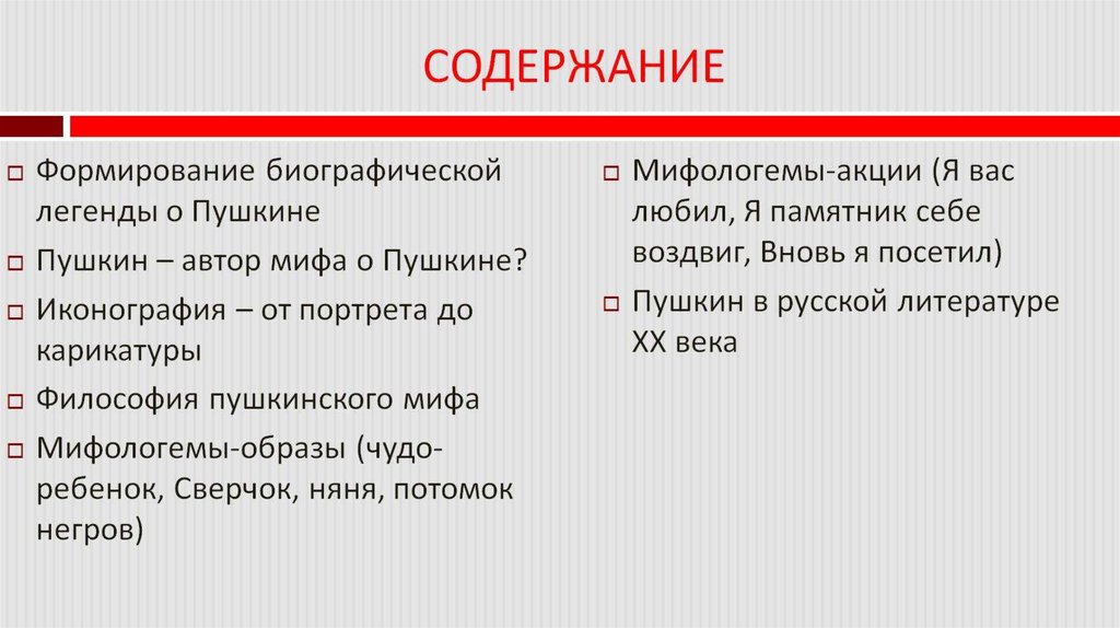 СОДЕРЖАНИЕ