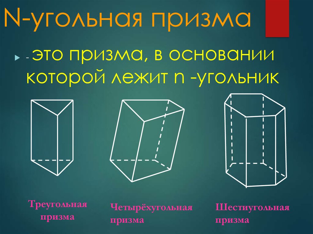 Площадь полной поверхности 4 угольной призмы