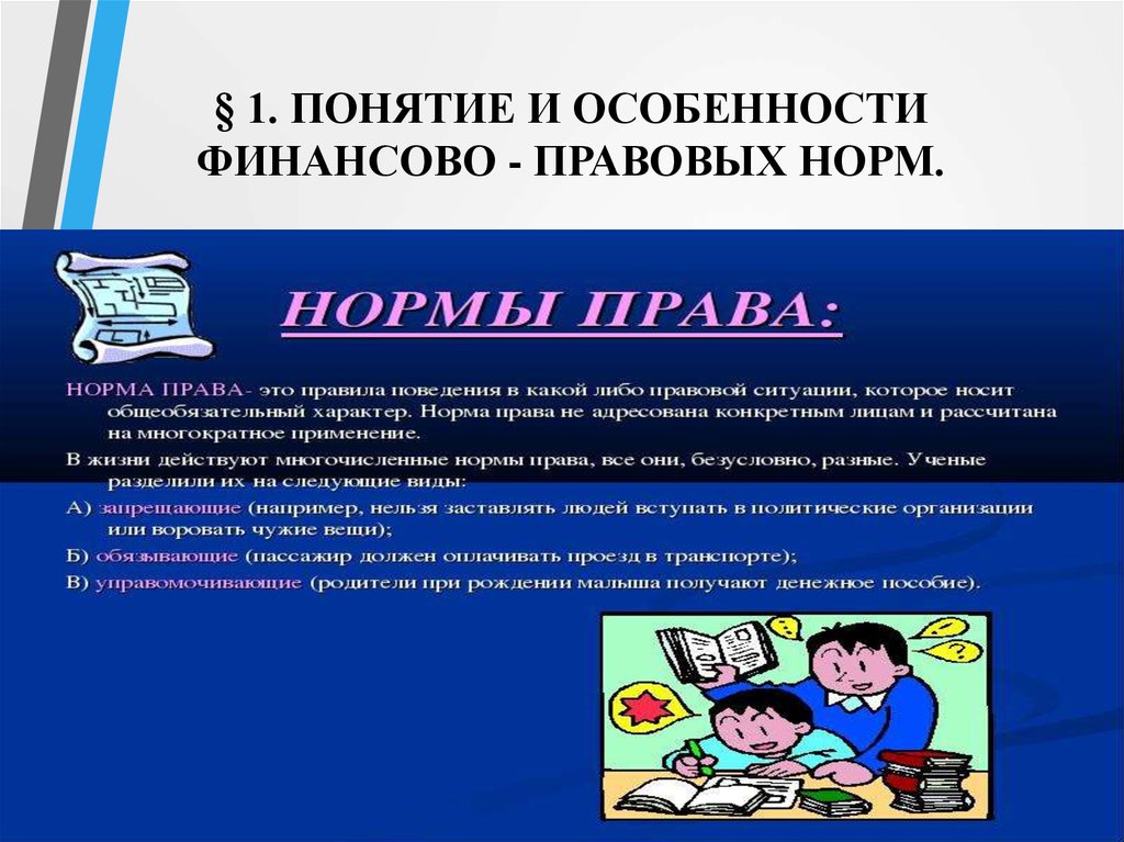 Финансово правовые нормы