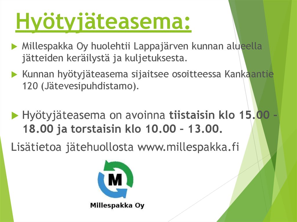 Hyötyjäteasema: