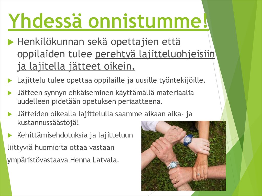 Yhdessä onnistumme!
