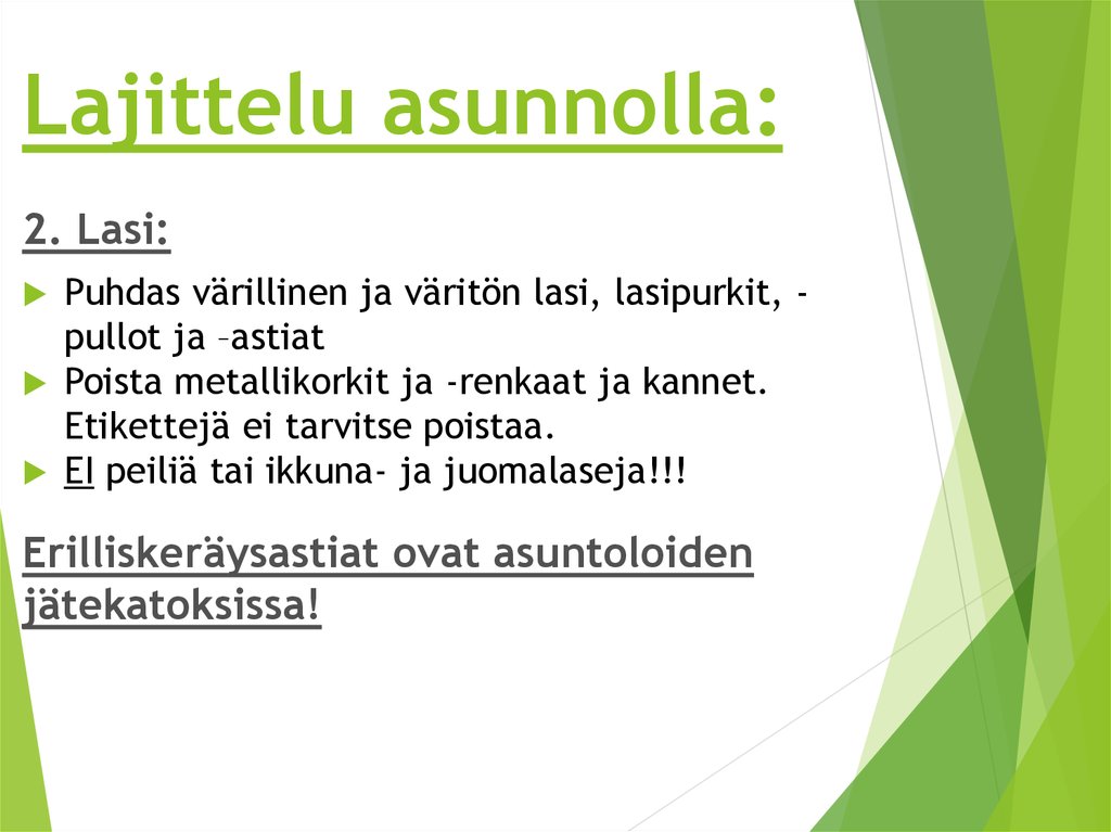 Lajittelu asunnolla: