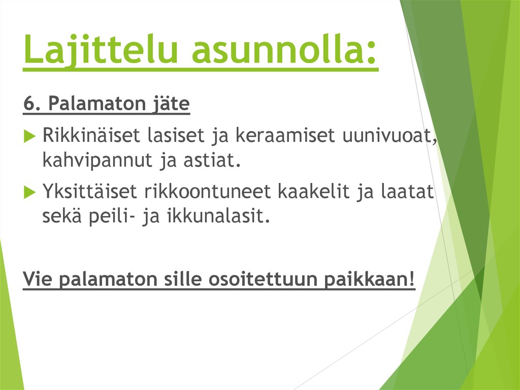 Lajittelu asunnolla: