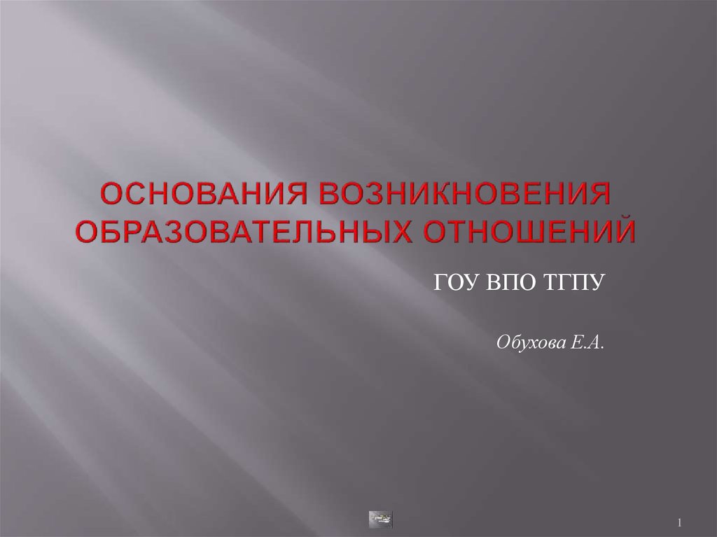 Специфика образовательных отношений презентация