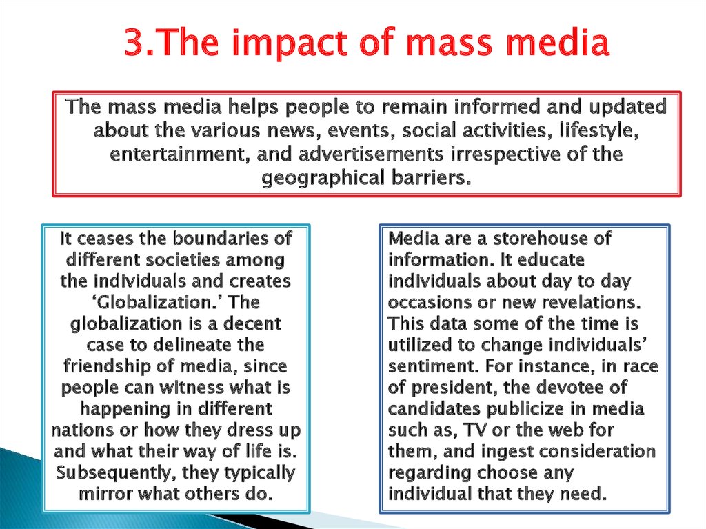influence of mass media essay
