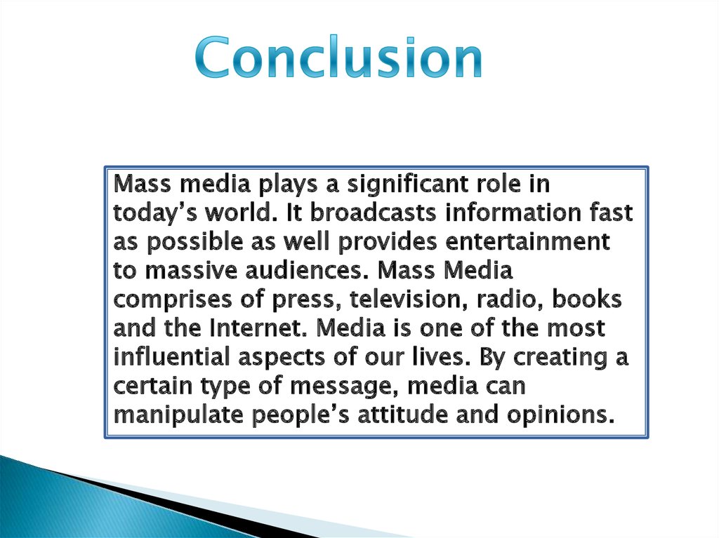 conclusion for an essay about mass media