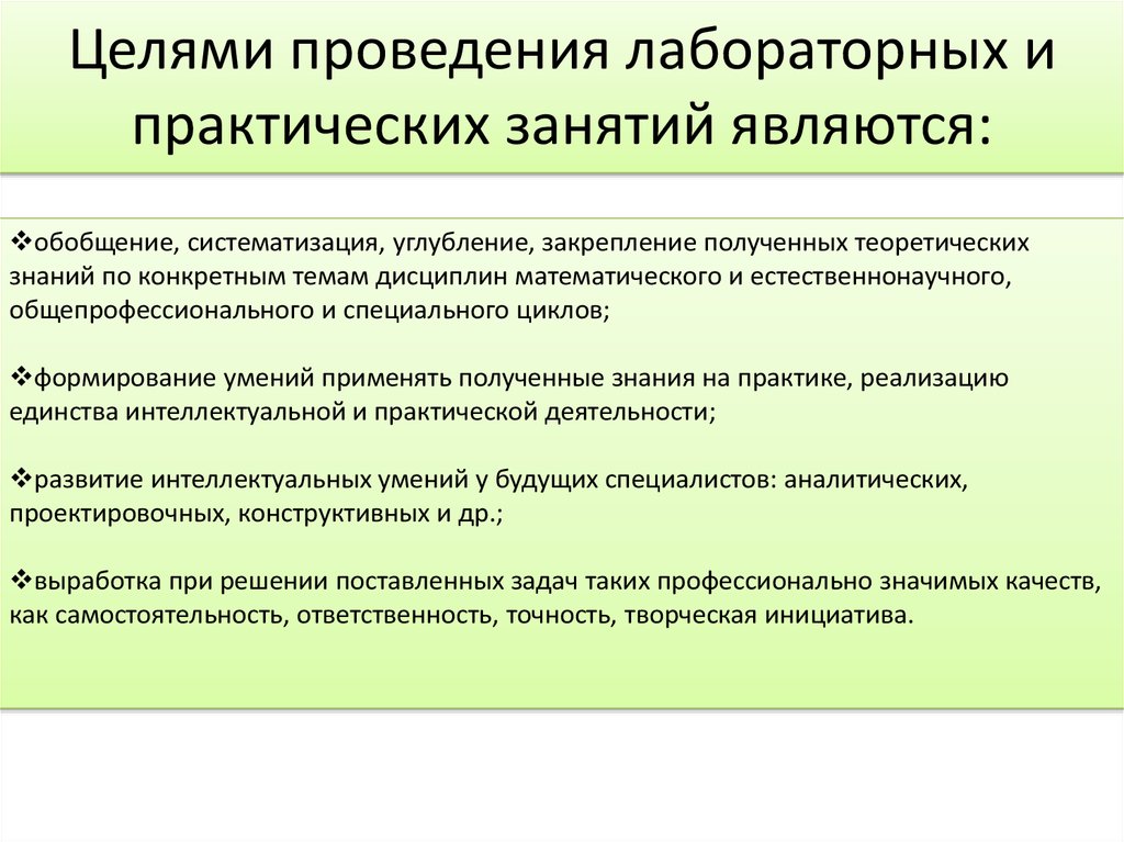 Что является опытным подтверждением. Целями лабораторных занятий являются. Рекомендации по выполнению лабораторных работ. Цель проведения практических занятий. Лабораторно-практические занятия.