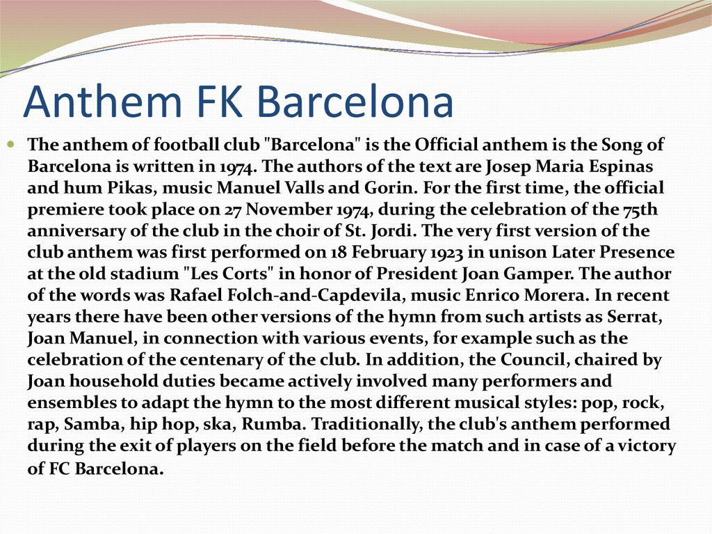 Anthem FK Barcelona