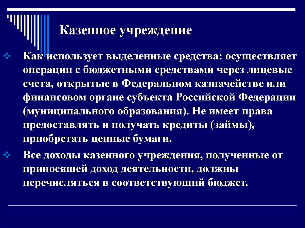 Прибыль казенного учреждения