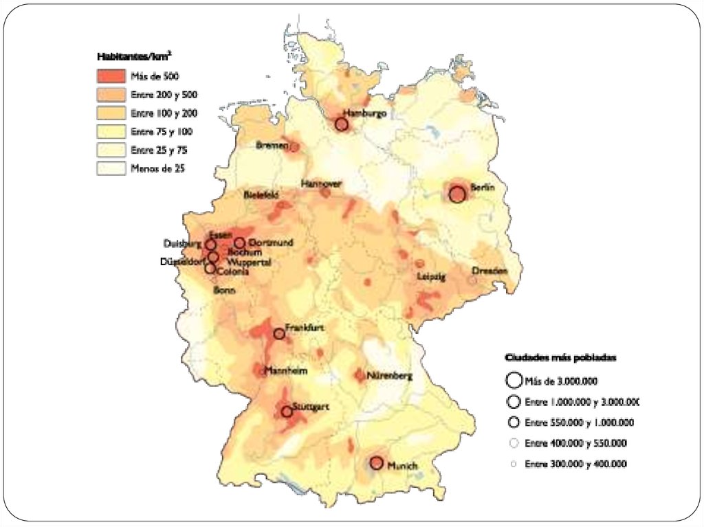 Ciudades de alemania mapa