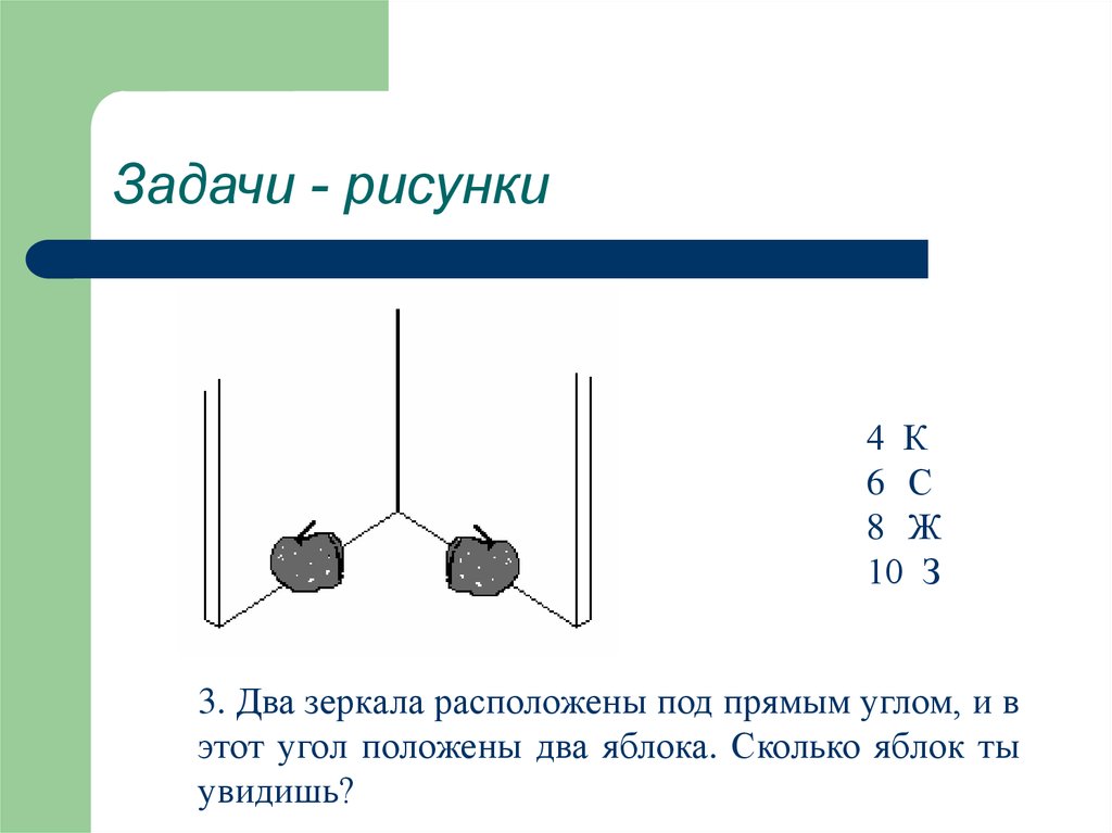 Задачи изображение в зеркале