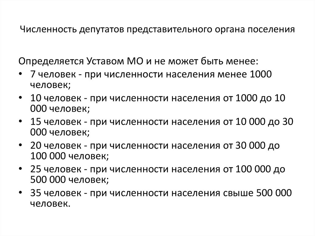 Депутат представительного органа сельского поселения