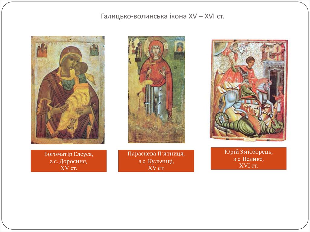 Галицько-волинська ікона XV – XVI ст.