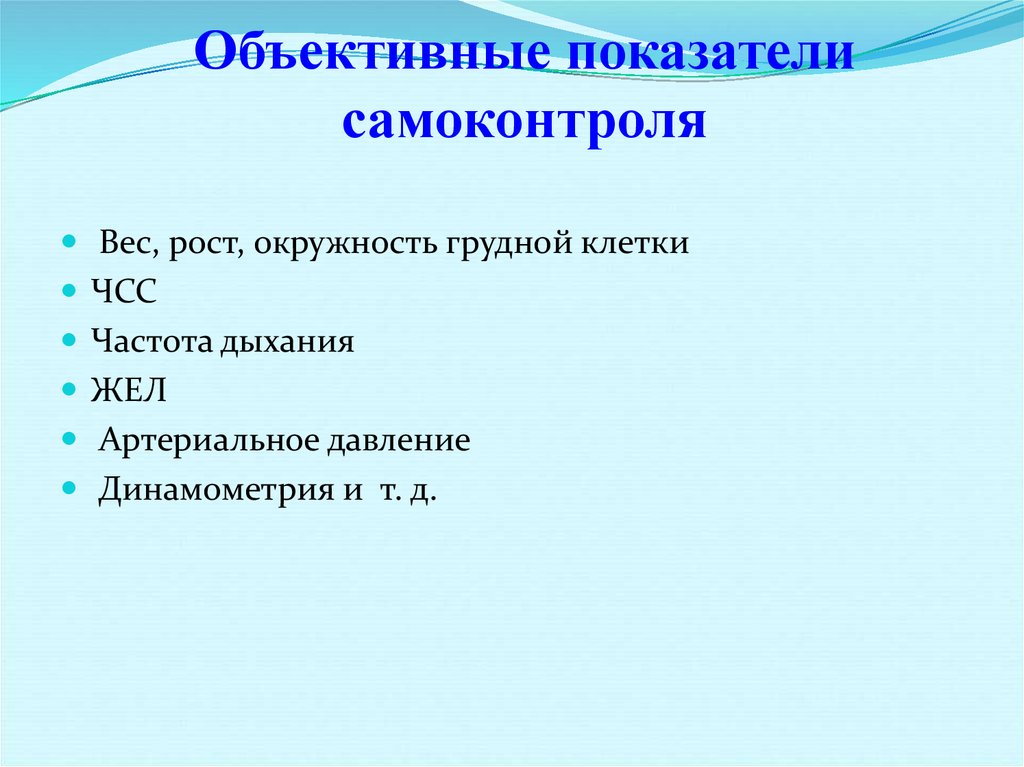 Субъективные показатели самоконтроля картинки