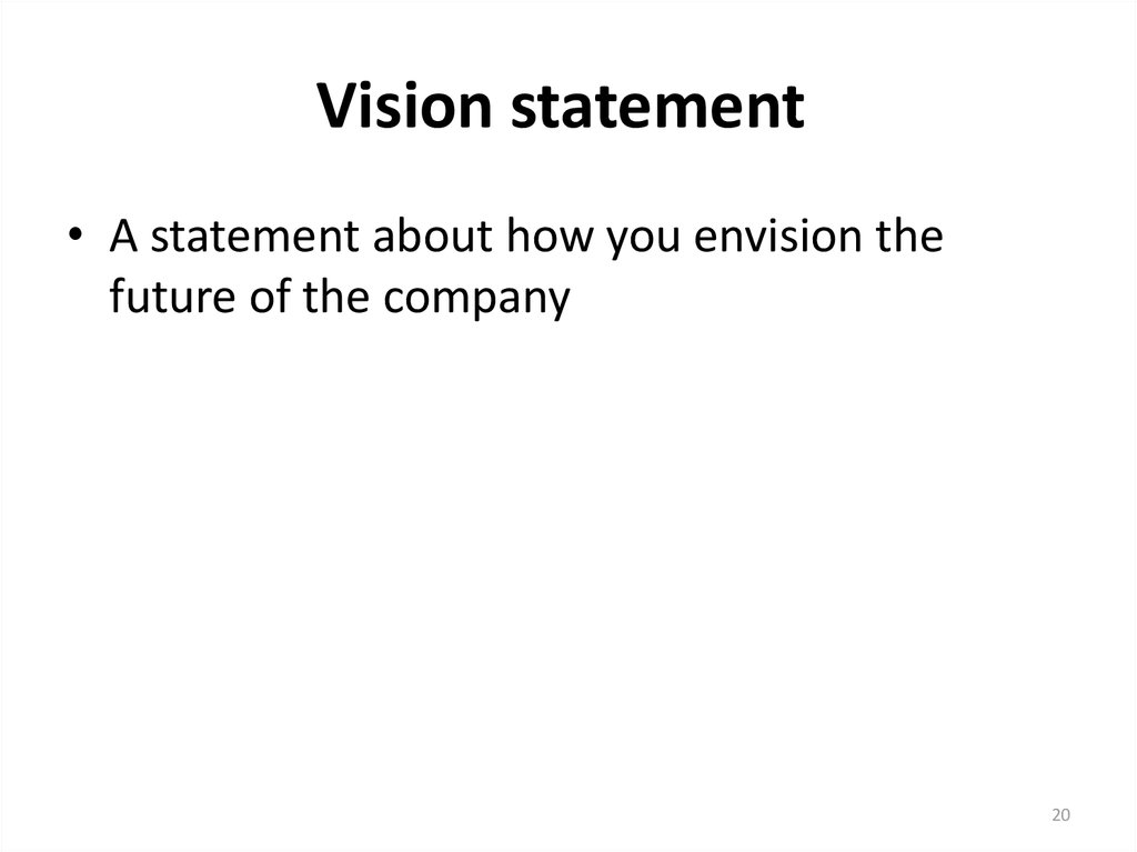 Vision statement 