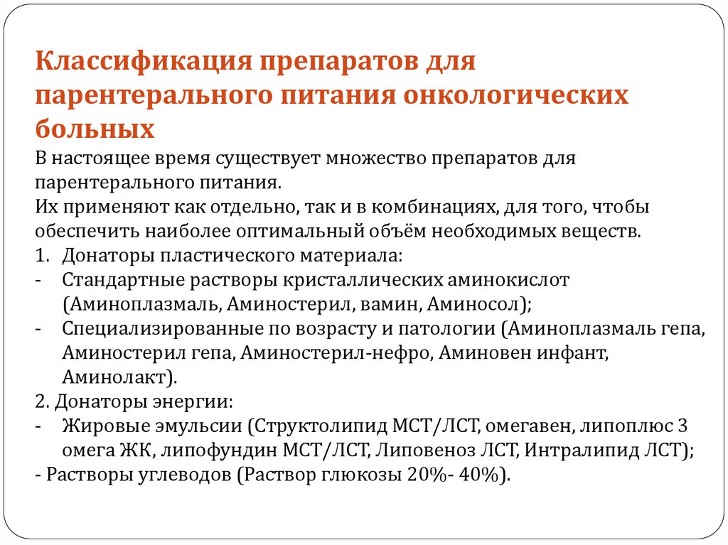 Карта наблюдения больного получающего энтеральное питание