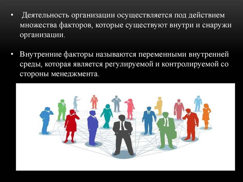 Предприятия осуществляется. Много факторов. Окружение в котором предприятие осуществляет. В любой организации реализуются среду.