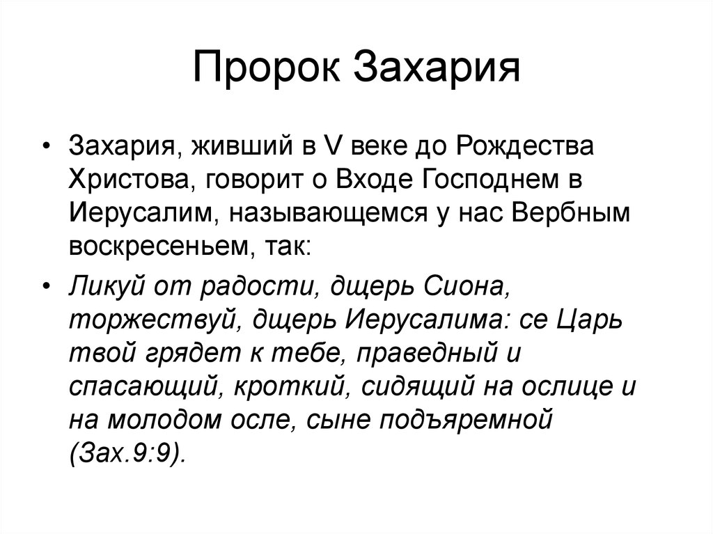 Пророк толкование. Пророк Захарий. Захария пророк Библия. Сообщение о пророке. Ликуй от радости дщерь Сиона торжествуй дщерь Иерусалима.