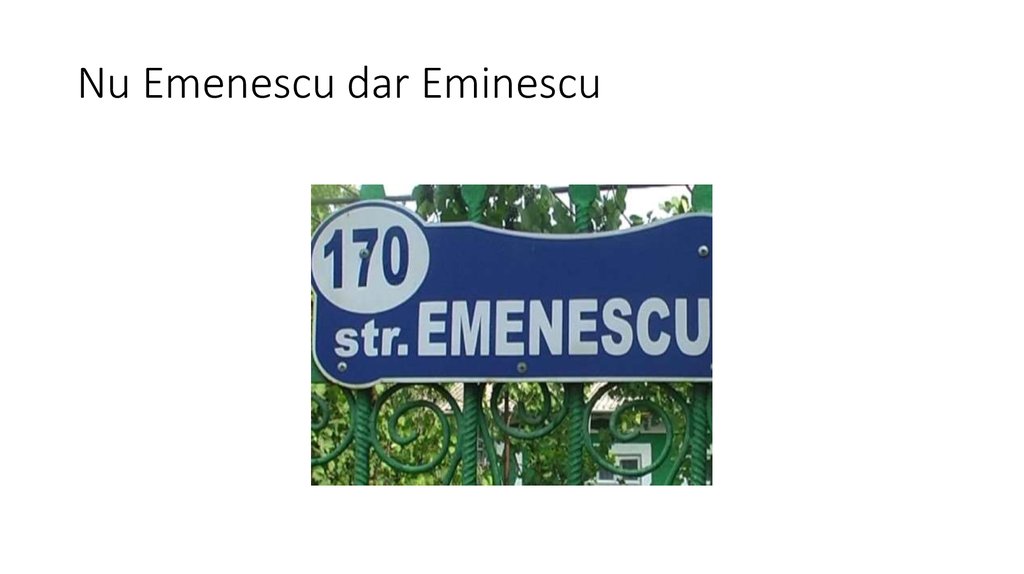 Nu Emenescu dar Eminescu