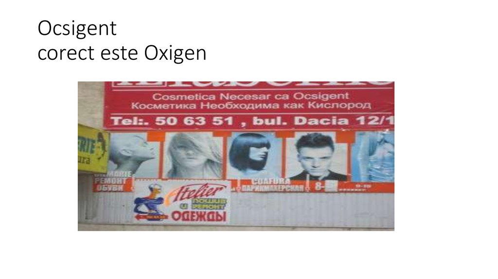 Ocsigent corect este Oxigen