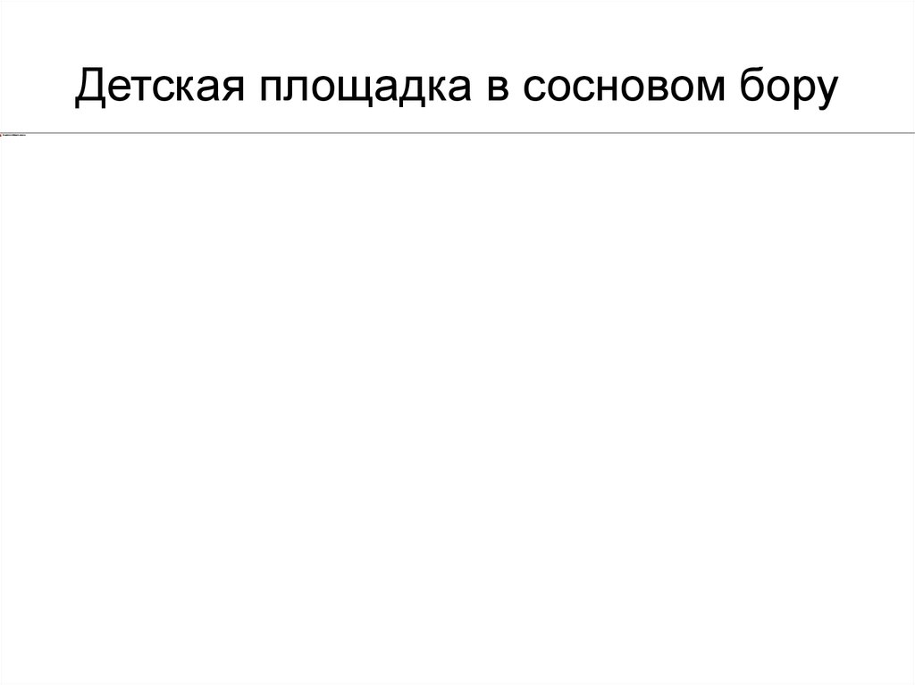 Детская площадка в сосновом бору