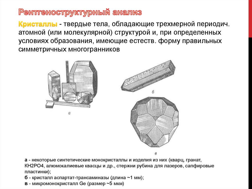 Рентгеноструктурный анализ презентация